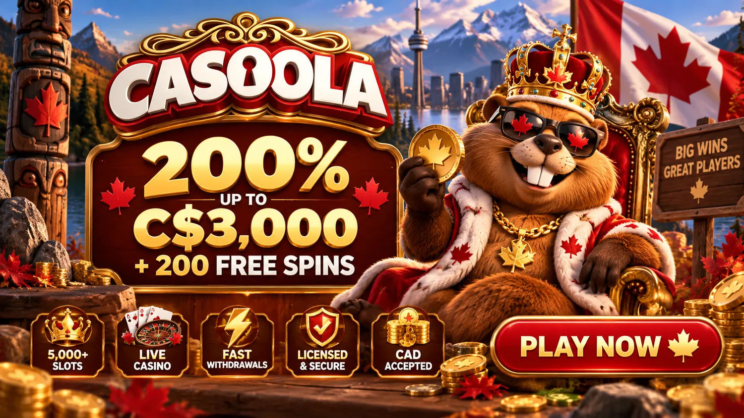 Casoola Casino welcome offer for Canadian players